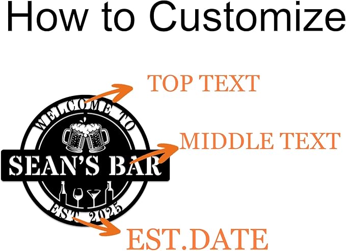 Custom Bar Sign Personalized Name Bar Wall Decor for Home Pub Party Club Lounge Man Cave Backyard Bar Gifts