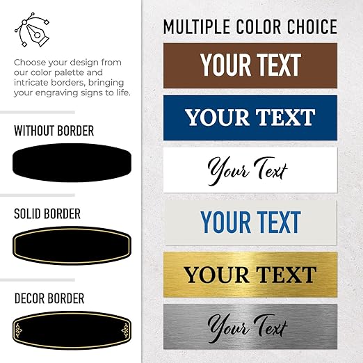 Custom Wall or Door Sign, Personalized Round Plaque Engraved Message for Bussiness, Property and Home Indoor/Outdoor, 3x9 Inches, Made in USA by Sigo Signs