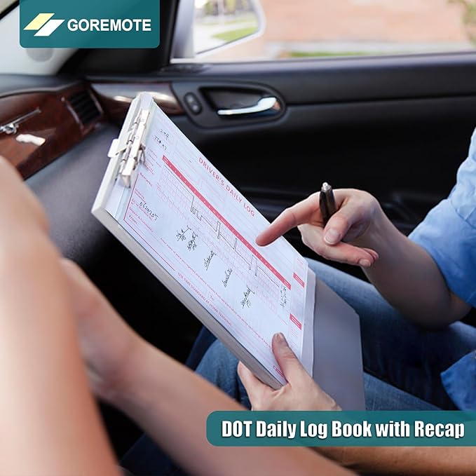 Daily Log Books for Truck Drivers with 7 & 8 Day Recap, 5 Pack, 2-Ply Carbonless, 35 Sets of Forms per Book, 8.5" x 5.5", Paper Driver Log Books for Truckers, Meet Requirements