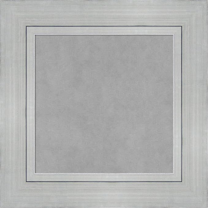 Amanti Art Silver Framed Magnetic Board 23x23 Small Vision Board for use with Magnets, 100% Metal Sheet to Display Items as Office Decor or for Home Organization in mudroom, Kitchen or Kids Room