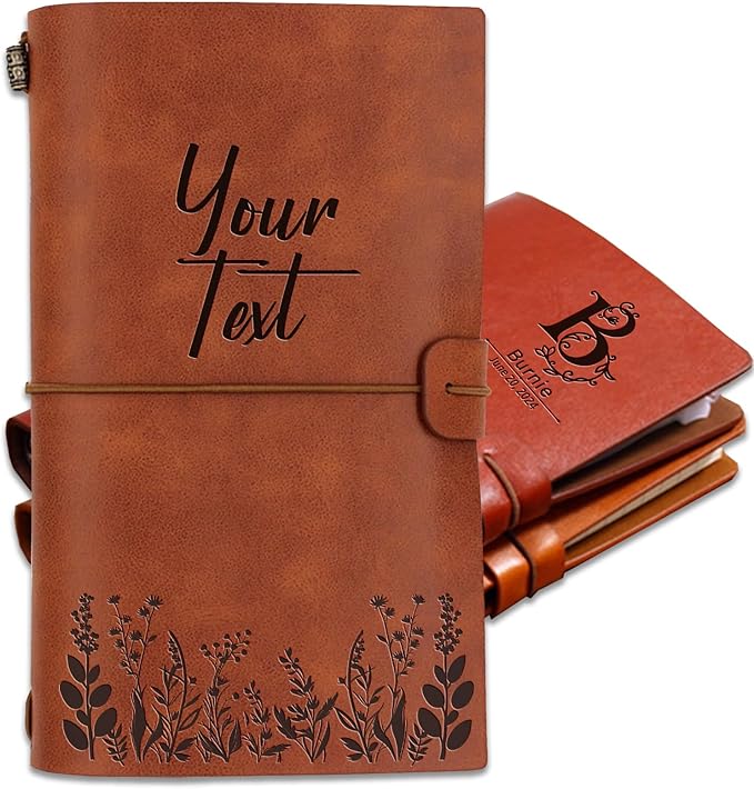 Bliver Personalized Leather Journal Custom Notebook Customized Engraved Journal Gift for Friends, Coworker,Graduation,Teacher