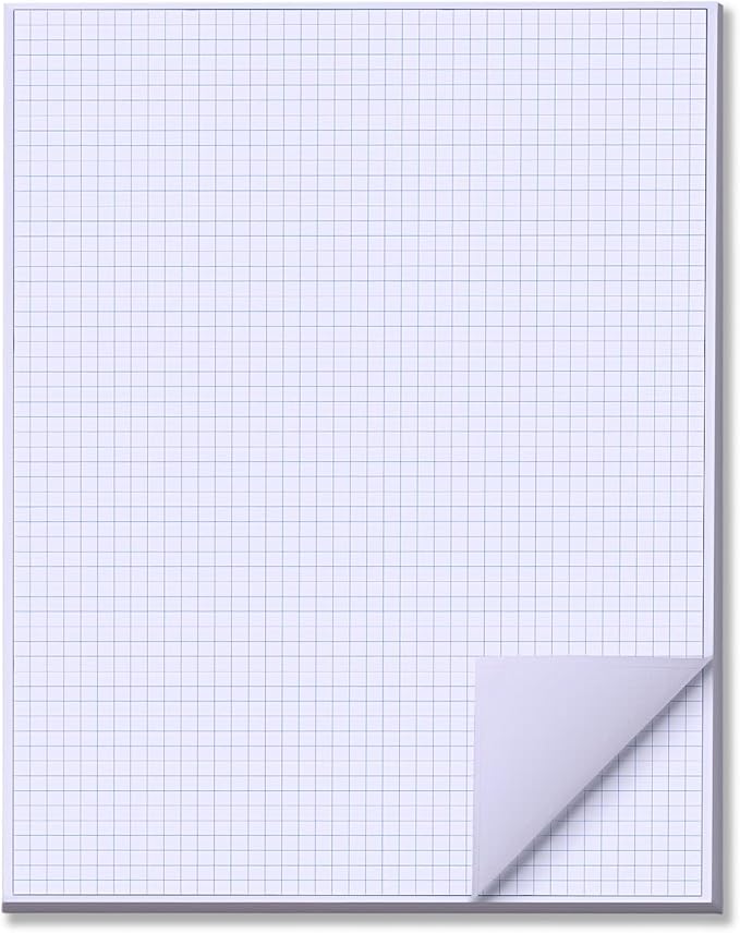 zmybcpack 25 Sheets 24"x36" Large Engineering Graph Paper Pad - 1/4" Ruled Grid Paper for Engineering, Architecture-Mathematician Draftsman Paper(Single Printed)