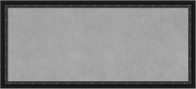 Amanti Art Black Framed Magnetic Board 24x52 Oversize Vision Board for use with Magnets, 100% Metal Sheet to Display Items as Office Decor or for Home Organization in mudroom, Kitchen or Kids Room