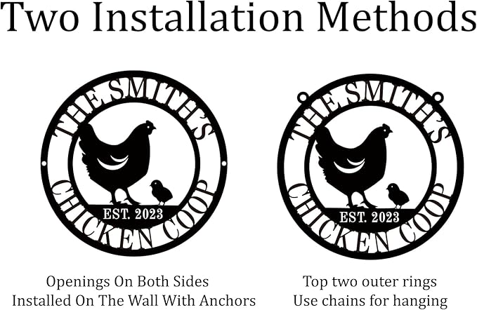 Personalized Metal Coop Sign, Custom Chicken Name Sign,Chicken Coop Decor,Chicken Coop Accessories, Personalized Chicken Coop Farm Sign,Funny Signs for Chicken Coops