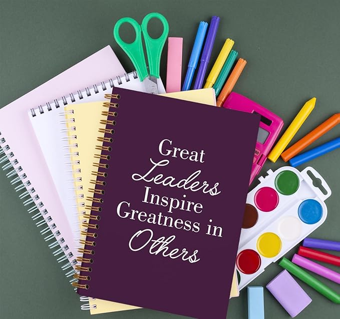OXW Purple Meeting Notebooks for Work, Leadership Gifts Office Work Notebook Journal for Writing Note Taking, Thank You Gifts for Women Men Leader Principal Boss Mentor Manager, 5.5"x8.3"