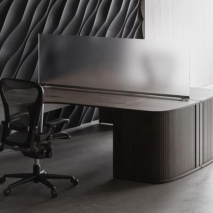OBEX Acrylic Free Standing Screen, Divider for Desk Privacy Home & Office Partitions for Table Top Workstation, Portable Cubicle Panel for Work, 18" x 24", Frosted