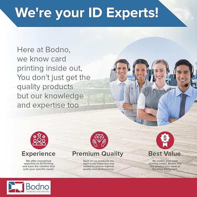 Bodno Premium CR80 30 Mil Graphic Quality PVC Cards - 500 Pack