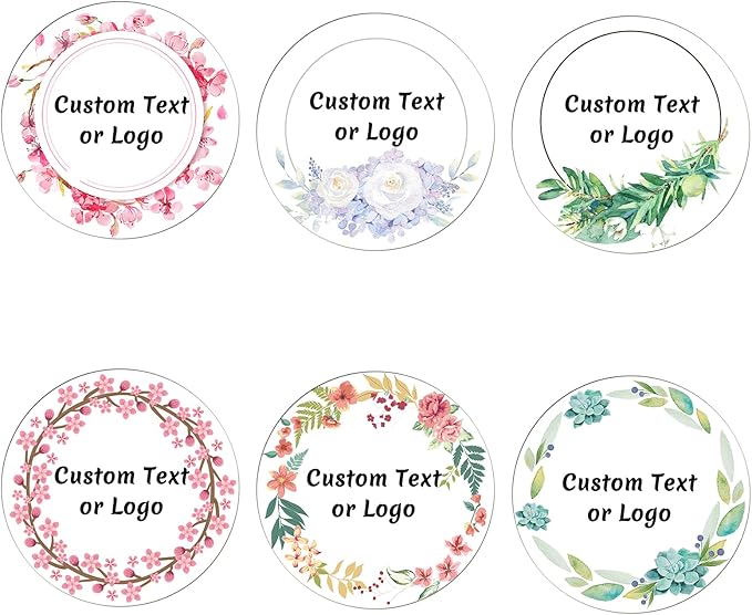 JOVELLO Personalized Custom Stickers - 60-1000 PCS Circle Custom Labels for Business, Logo, Office, Parties, etc (Labels Stickers-3)