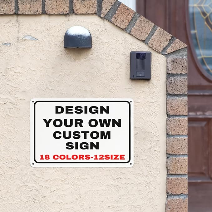 Custom Metal Personalized Signs With Photo Text Logo - Wall Decorative House Signs For Business & Home