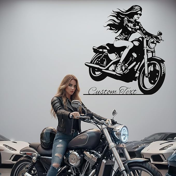 Custom Motorcycle Metal Sign Personalized Biker Name Sign Motorcycle Wall Art Motorbike Signs Garage Decor Gift for Bikers Motorcycle Lover Gifts