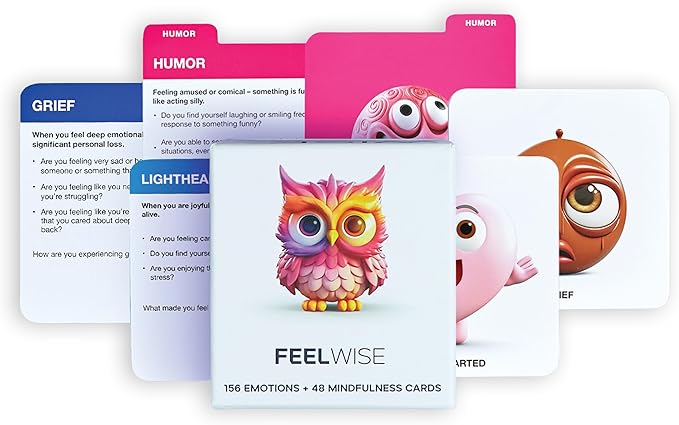 Emotional Intelligence Card Deck – Master Your Emotions with 156 Emotion Cards and 37 Micro-Mindfulness Technique Cards to Enhance Resilience and Thrive