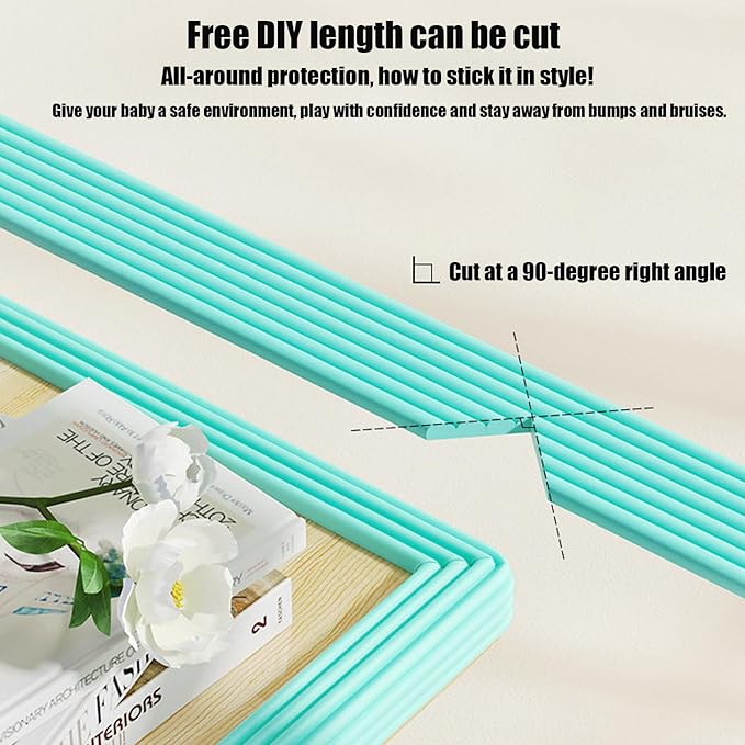 Soft Extra-Wide Edge Protector for Baby, 16.4ft Baby Proofing Edge Guards Padding Self-Adhesive Double Sided Tape, Safety Guards Proof Foam Padding for Sharp Edges, Table, Desk, Furniture Brown