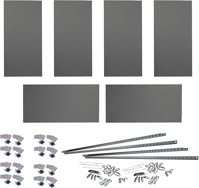 ATS Acoustics Home Office Residential Acoustic Treatment Room Kit Sound Absorbing Acoustic Panel 6 Pack for 50-100 Sq Ft (Warm Grey)