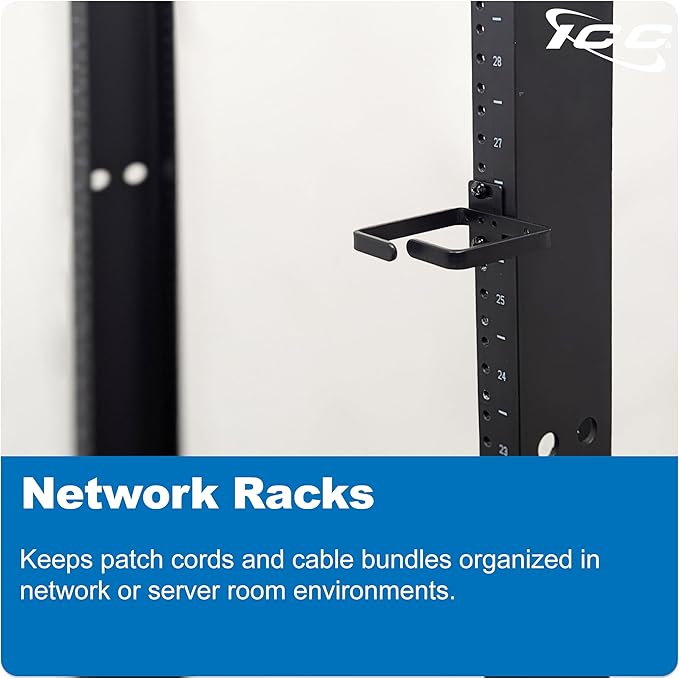 ICC 3” Metal Cable Management Ring, Vertical, Rack or Wall Mount, Pack of 10 – Cable Organizer for Network Racks and Wiring Systems