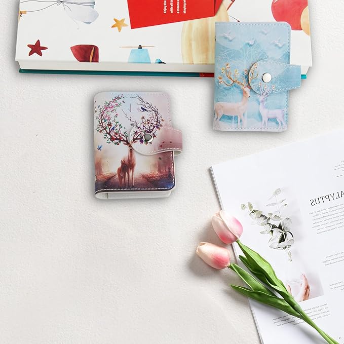 PRIVILLA 2 Pcs Credit Card Holder and business card holder，Sd Card Holder Each Has 26 Card Organizers, 2024 New Credit Card Holders book for Men and Women.