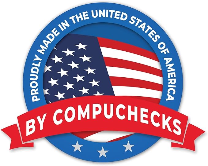 Compuchecks Check on Top Blank Check Paper - 1000 Pack, Quick-Books & Laser Printer Compatible - Security Business Checks with Voucher - 8.5" x 11" Blue Diamond