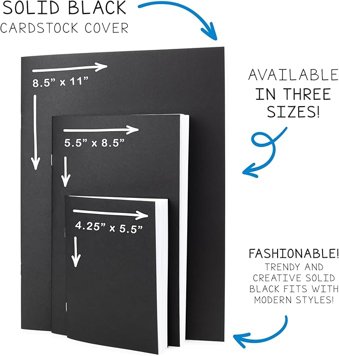 Hygloss Blank Books - Bulk 10 Pack – 5.5" x 8.5" A5 Kraft Paperback Blank Books for Kids to Write Stories, Doodle, Arts & Crafts – Plain Drawing Sketchbook, Unlined Journal, Notebook Without Lines