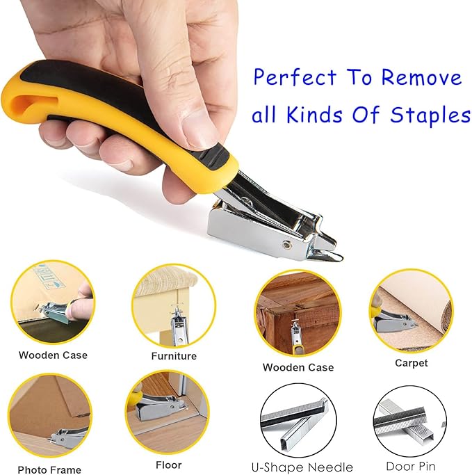 PUWANY 3pcs Upholstery Staple Remover Tool Includes Nail Puller Staples Puller and tack Remover,Nail Remove Tool for Removing Staples from Carpets Wooden Products Walls Boxes