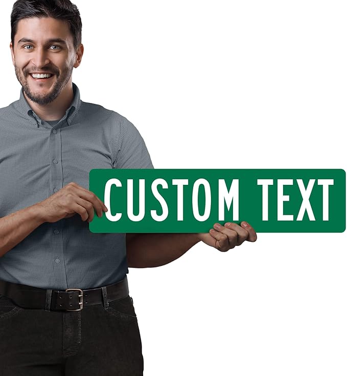 Custom Street Sign, Road/Address Sign, 8 Colors, Reflective Option, Mounting Options, 6x24 Inch, Thick Rust-Free AlumaBond, USA Made by My Sign Center, (Classic)