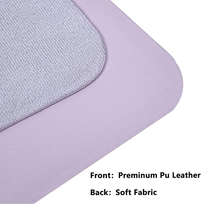 PU Leather Desk Pad Protector Gaming Mouse Pad Non Slip Desk Mat for Keyboard and Mouse Waterproof Desk Writing Pad for Office and Home Desk Accessories(Purple, 35.4 * 17.7)