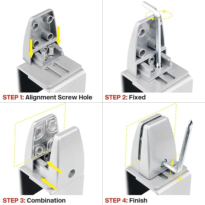2 Packs Sneeze Guard Support, Aluminum Vertical Partition Board Clamp, Acrylic Desk Divider Support Clamp, Desk Shield Privacy Panel Clamps for Clear Shield for Countertop Reception