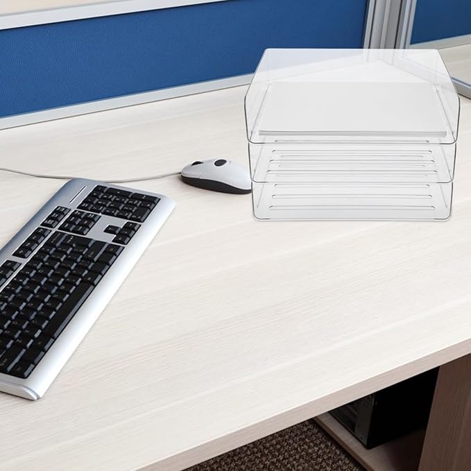 LIGHTAOTAO Stackable Desk Organizer Tray Paper Holder for Office File Storage and Document Sorting Practical Desktop Letter Tray for School and Home Use