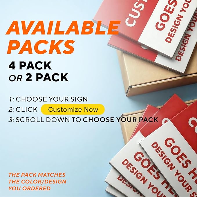 SPEEDYORDERS Custom Outdoor Metal Signs, Personalized Aluminum Signs, Customized Safety Signs, Metal Business Signs, Waterproof Outdoor Business Signs, White Aluminum (Red & White, 7x7 In)