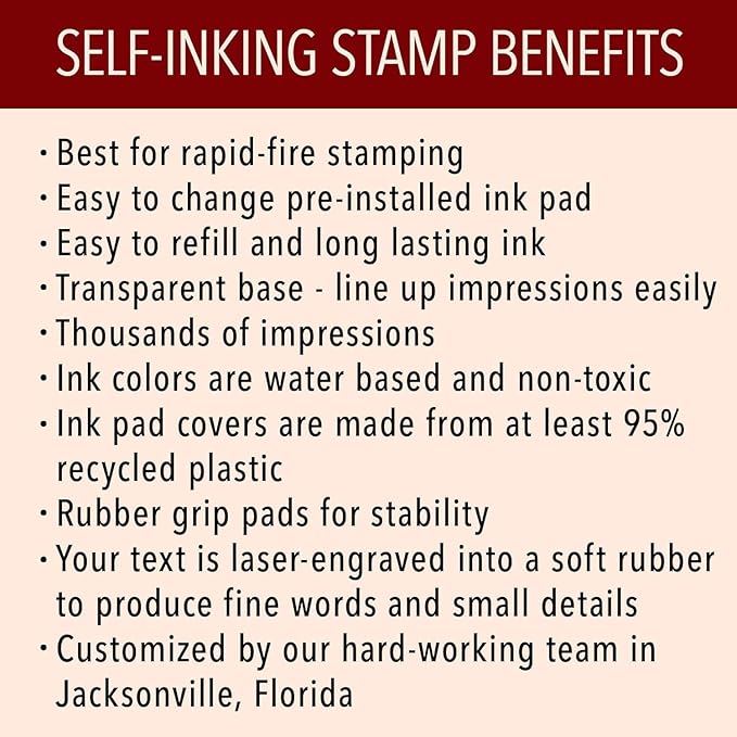 The Duncans Personalized Self-Inking Address Stamp | Envelope Return Address Stamp for Couples and Families | Custom Rubber Address Stamp (2, Medium)