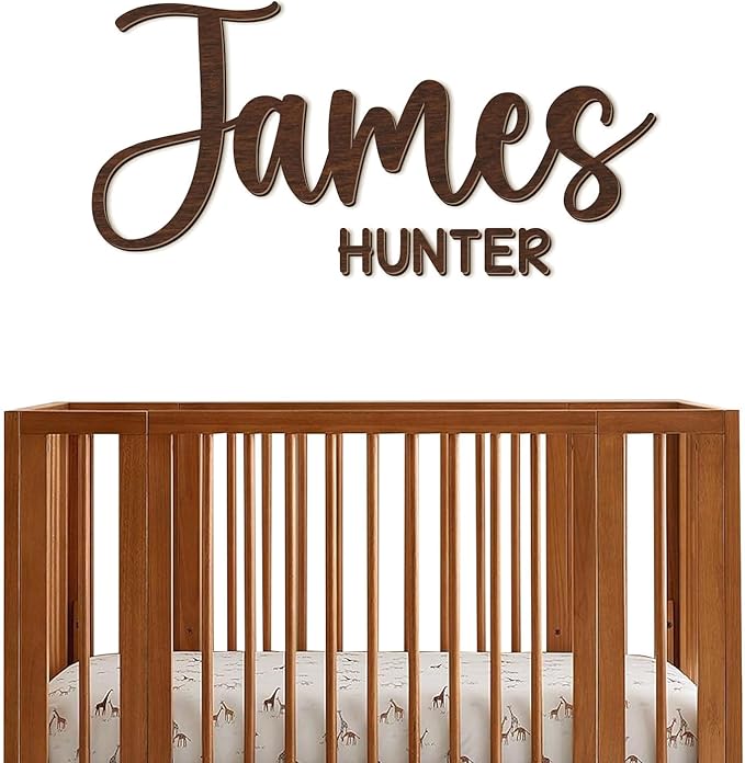 Personalized Name Sign for Nursery - Custom Wooden Name Signs for Kids Room, Personalized Nursery Name Sign - Perfect Kids Room Decor, Wall Name Decoration & Wedding signs, Family Name Signs