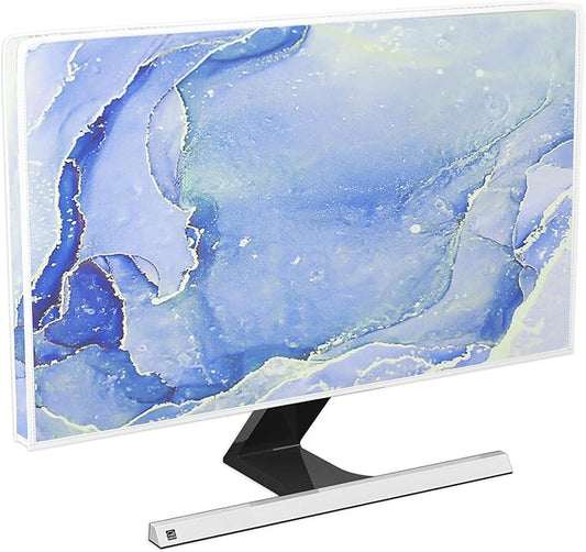 Baocicco Modern Violet Marble Waterproof TV Cover Anti-Static Dustproof Protective Cover for LCD/LED/HD 70 Inch Decorative Monitor Accessories Covers for Television LED LCD OLED TVs Screen