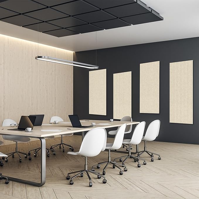 AUTORIFIC Acoustic Panels,5 Pack Sound Panels Noise Reducing for Walls,47.2"x23.6"x0.35" Soundproof Wall Panels,High-Density Acoustic Wall Panels,Decorative Sound Dampening Panels,Camel
