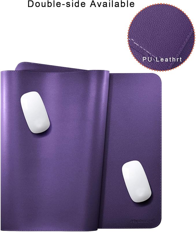 Mydours 38"x16" Large Desk Pad, Purple Desk Mat XL, PU Leather Desk Mat for Workspace & Decor, Durable Keyboard Mouse Pad for Home, Office, Writing & Gaming (Purple)