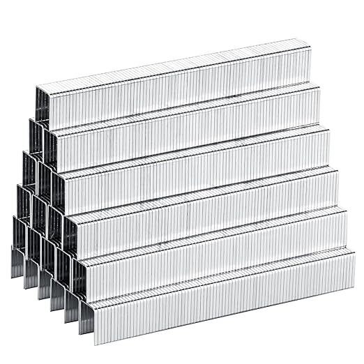meite T-50 Stainless Steel Staples Marine, 9/16 Inch Heavy Duty Staples for Staple Gun - 20 Gauge 3/8 Inch Crown T-50 Upholstery Staple for Salt Water, Marine Applications (5 Packs)
