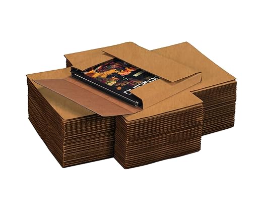 Tape Logic TLM1181K Easy-Fold Mailers, 11 1/8" x 8 5/8" x 1", Kraft (Pack of 50)