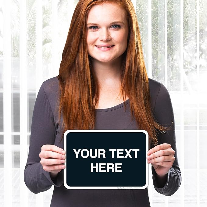 Personalized Custom Black Background and Season Sign, 10x7 Inches, 4 Mil Vinyl Decal Stickers Weather Resistant, Made in USA by Sigo Signs