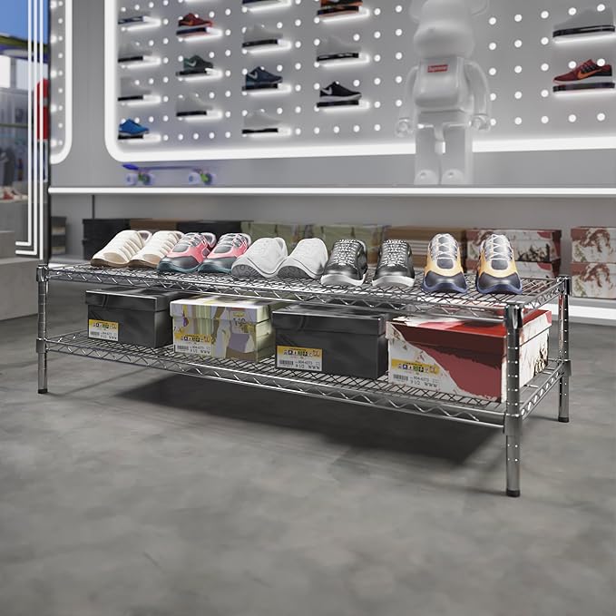 Regal Altair 21" Deep x 54" Wide x 14" Height Wire Shelving Kit | 2-Tier | NSF Commercial Storage Rack Unit