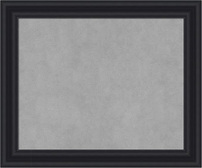 Amanti Art Black Framed Magnetic Board 20x24 Small Vision Board for use with Magnets, 100% Metal Sheet to Display Items as Office Decor or for Home Organization in mudroom, Kitchen or Kids Room