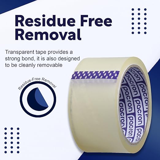 Clear Packing Tape - 6 Heavy-Duty Wrapping Tape - 110-Yard Length, 660 Total Yards 2.88-Inch Wide Strong Adhesive Rolls for Moving Boxes, Office Packaging, Storage Organization & Warehouse Shipping