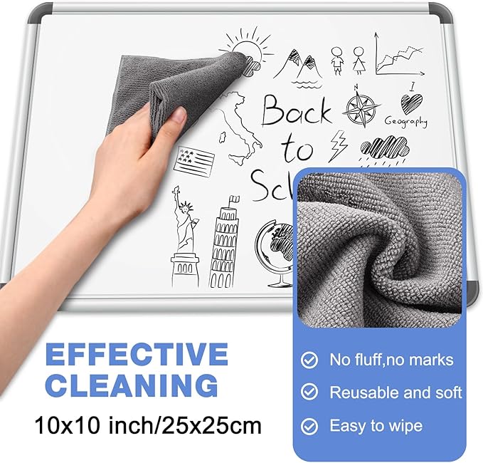 Dansib 6 Pack Whiteboard Cleaner Spray 8.5oz Dry Erase Board Cleaner with 4 Cloths Non Toxic Dry Erase Cleaner Removes Stubborn Marks from Whiteboards