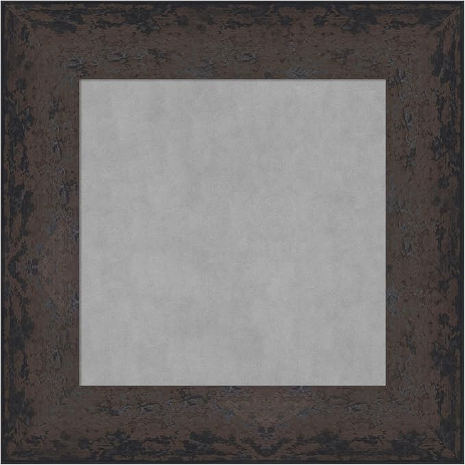 Amanti Art Black Framed Magnetic Board 17x17 X-Small Vision Board for use with Magnets, 100% Metal Sheet to Display Items as Office Decor or for Home Organization in mudroom, Kitchen or Kids Room