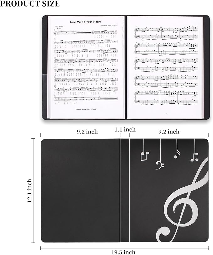 Music Folder Sheet Music Folders 9 Pack Binder Music Choral Storage Holder Band Folder (9)