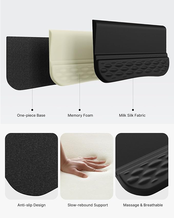 Laborio Keyboard Wrist Rest Stand for Desktop, 2 Angle Adjustment Ergonomic Computer Keyboard Stand Key Board Riser Holder with Wrist Support for Office, Home, Desk