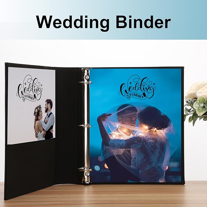 LETVPVOW Vintage Hardback 3 Ring Binder 1.5 Inch, Professional Leather Binder 3 Ring, Three Ring Binders Fits 8.5 x 11, D Ring Binders for Photo Album, Home, School and Office Supplies- Dark Green