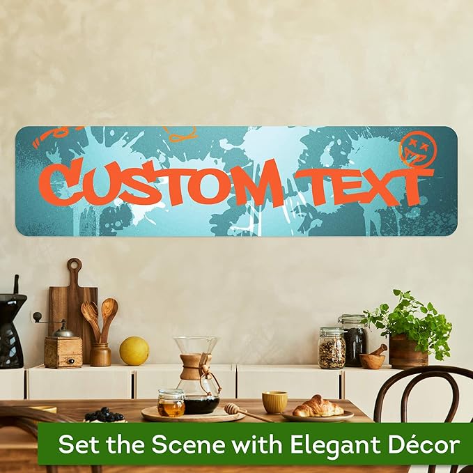 Custom Sign, Custom Street Sign, 11 Font Colors, 13 Font Styles, 4 Hole Options, 22 Sizes, 12x48 Inches, Rust Free DiBound, Fade Resistant, Made in USA by My Sign Center (Graffiti)