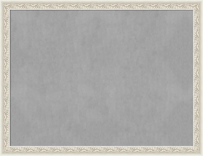 Amanti Art Silver Framed Magnetic Board 20x26 Medium Vision Board for use with Magnets, 100% Metal Sheet to Display Items as Office Decor or for Home Organization in mudroom, Kitchen or Kids Room