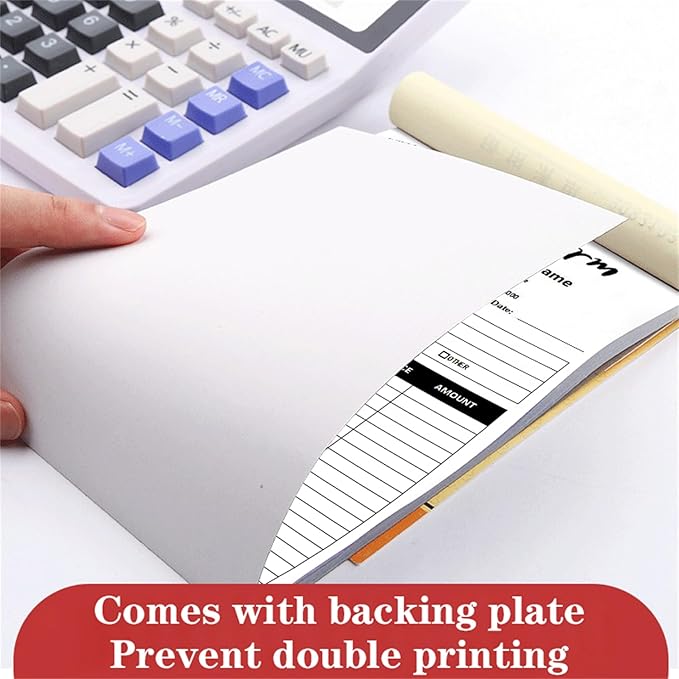 Custom Invoice Book in 3-Part /2-Part Receipt Book with Carbon Copies Personalized Carbonless Service Invoice Form Books Sales Order Book with Company Name Logo Address,B-Order Form Book