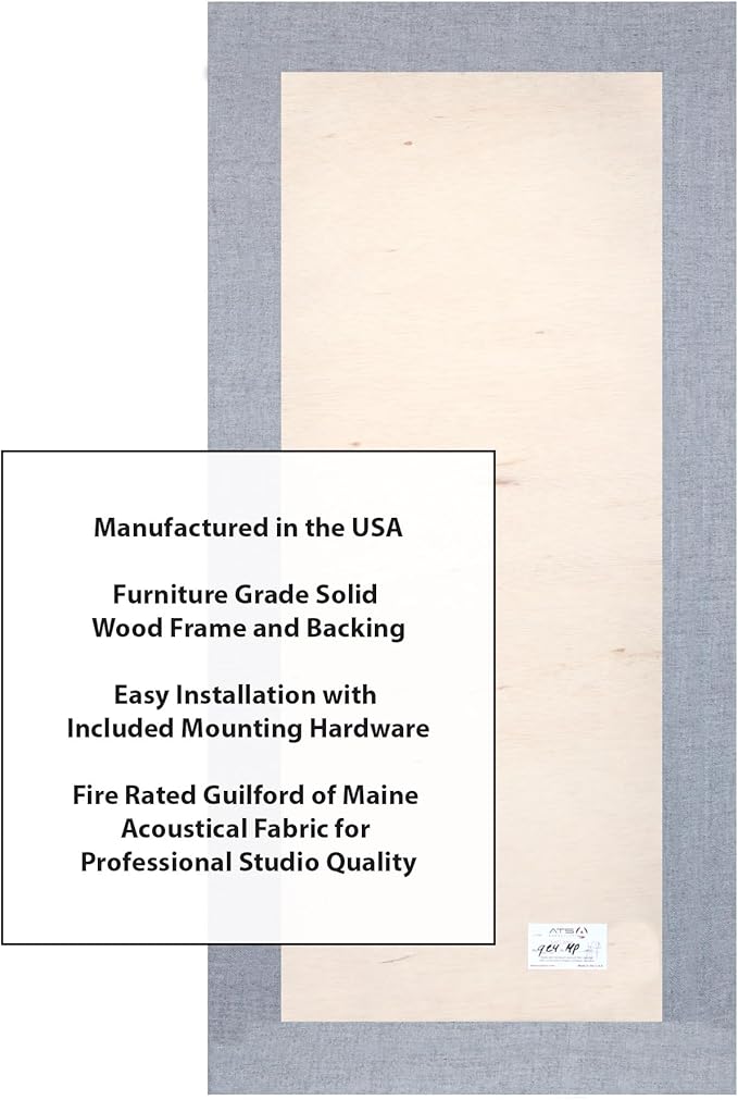 ATS Acoustics Home Office Residential Acoustic Treatment Room Kit Sound Absorbing Acoustic Panel 6 Pack for 50-100 Sq Ft (Blue Smoke)