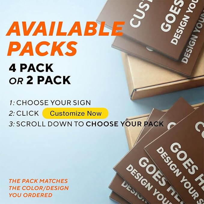 Custom Metal Signs, Personalized Aluminum, Customized Safety, Business Signs, Waterproof Outdoor, White Aluminum (Brown, 30x24 In)
