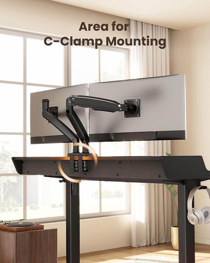 ErGear Electric Standing Desk with Drawers, 48″ x 24″ Gaming Table Compatible Monitor Stand, Stand up Desks, Home Office Height-Adjustable Desk with Storage Shelf, 4 Preset Heights, Black
