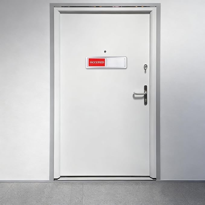 Vacant Occupied Door Sign Sliding Indicator, Privacy Sign for Office, Restroom, Conference Room, Home, Hotel, Hospital – Red Green Reversible Room Status Door Slider